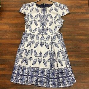 White and Blue Party Dress